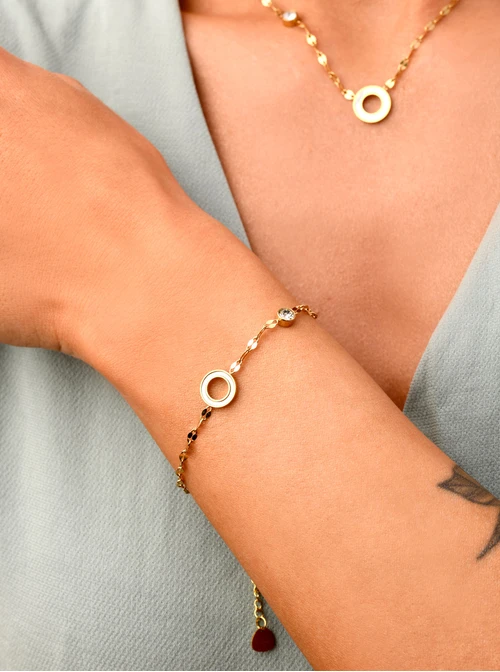 Bransoletka kółeczko, kolor złoty S100456Z02