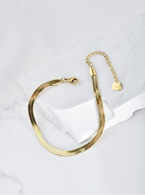 Bransoletka żmijka, kolor złoty S100465Z00