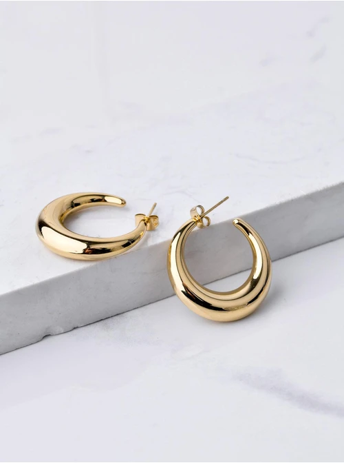 Kolczyki dmuchane duże księżyce, złoty S200169Z00