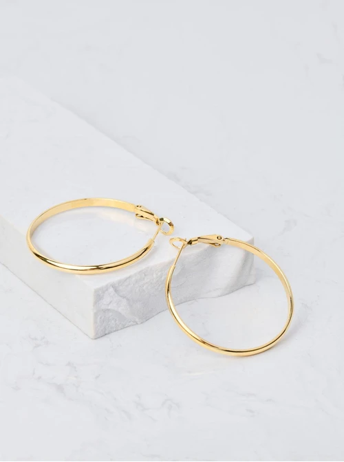 Kolczyki duże koła, złoty  S200180Z00