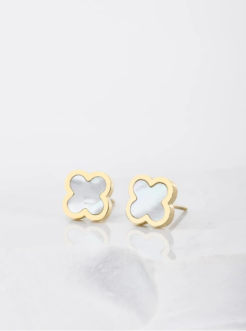 Kolczyki koniczynki, kolor złoty S200288Z02