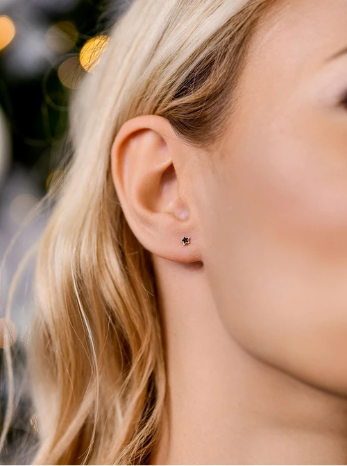 Kolczyki malutkie gwiazdki, złoty S200126Z01