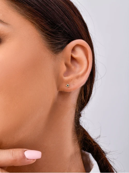 Kolczyki malutkie gwiazdki, złoty S200126Z01