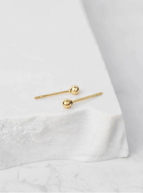 Kolczyki malutkie kuleczki, kolor złoty S2V70889-Z