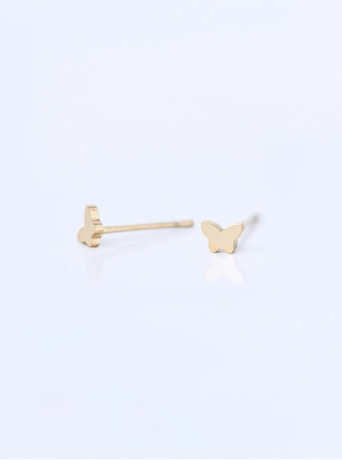 Kolczyki malutkie motylki, złoty S200124Z00