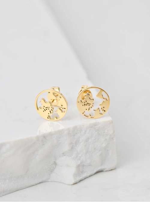 Kolczyki mapa świata, złoty S200018Z00