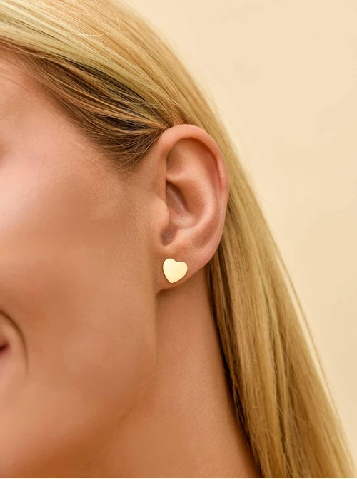 Kolczyki serduszka, kolor złoty S200016Z00