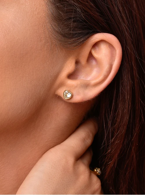 Kolczyki serduszka, kolor złoty S200272Z02