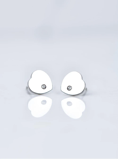 Kolczyki srebrne serduszka S200074S00