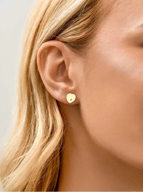 Kolczyki złote serduszka S200074Z00