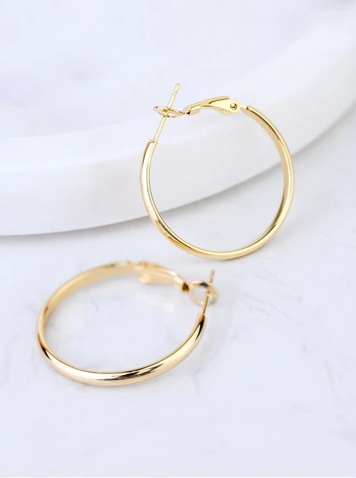 Kolczyki średnie cienkie kółka (3 cm) S200052Z00