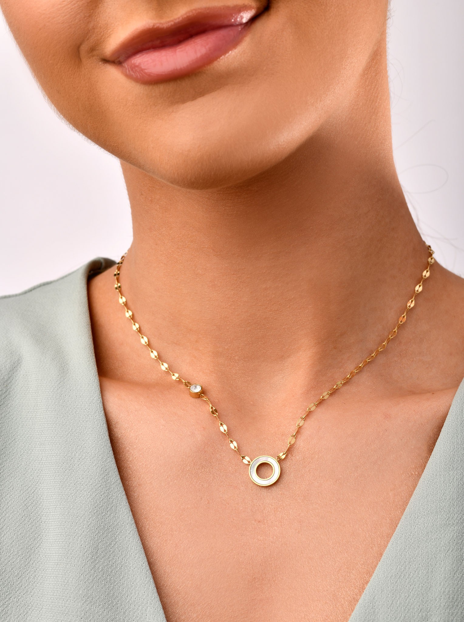 Naszyjnik kółeczko, kolor złoty S300354Z02