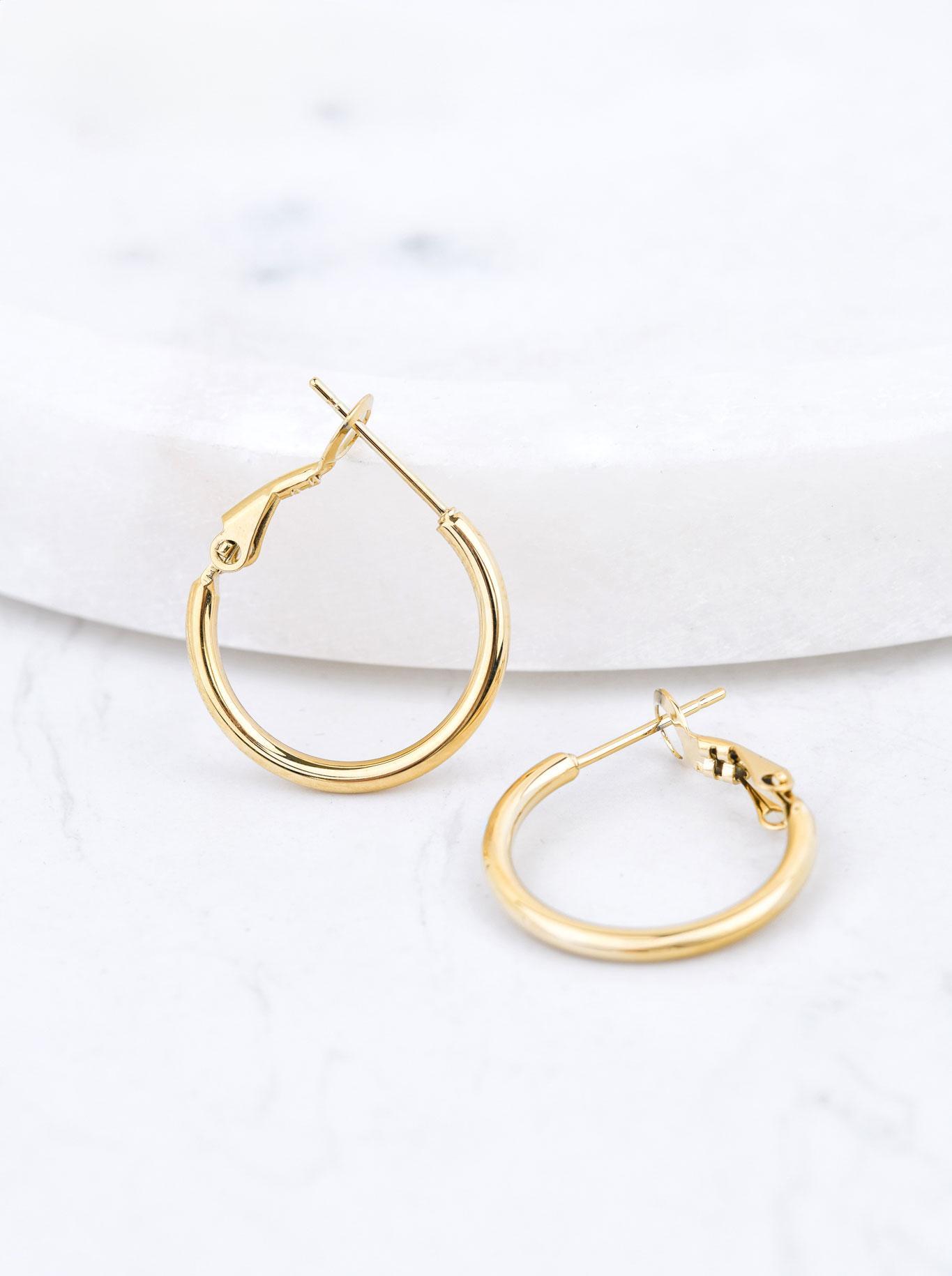 Kolczyki małe kółeczka, złoty S204654Z00