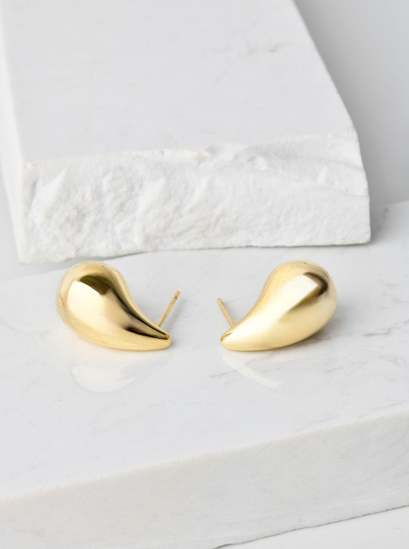 Kolczyki dmuchane, kropla (dł. 2cm), złoty S205156Z00