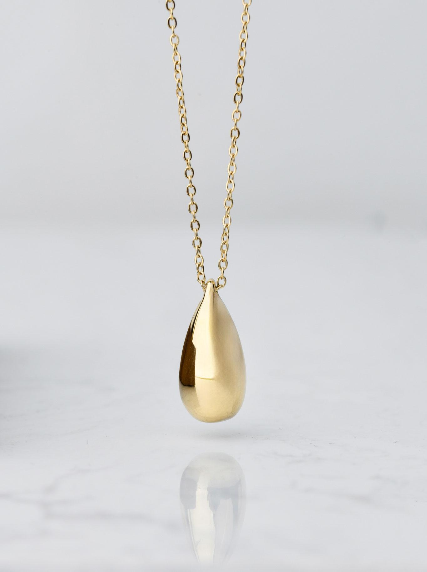 Naszyjnik dmuchana kropla, łezka, złoty S305009Z00