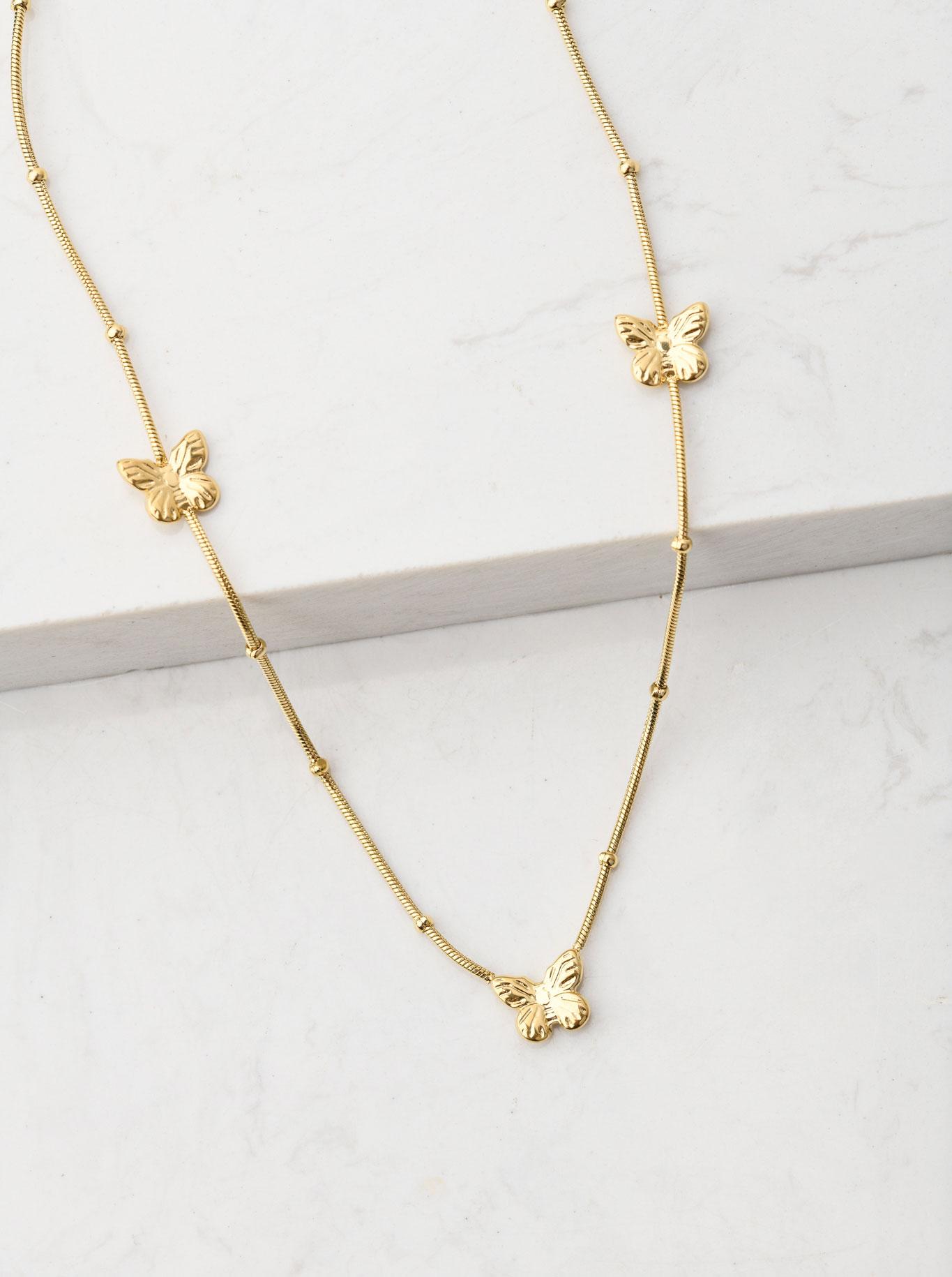 Naszyjnik motylki, złoty S306017Z00