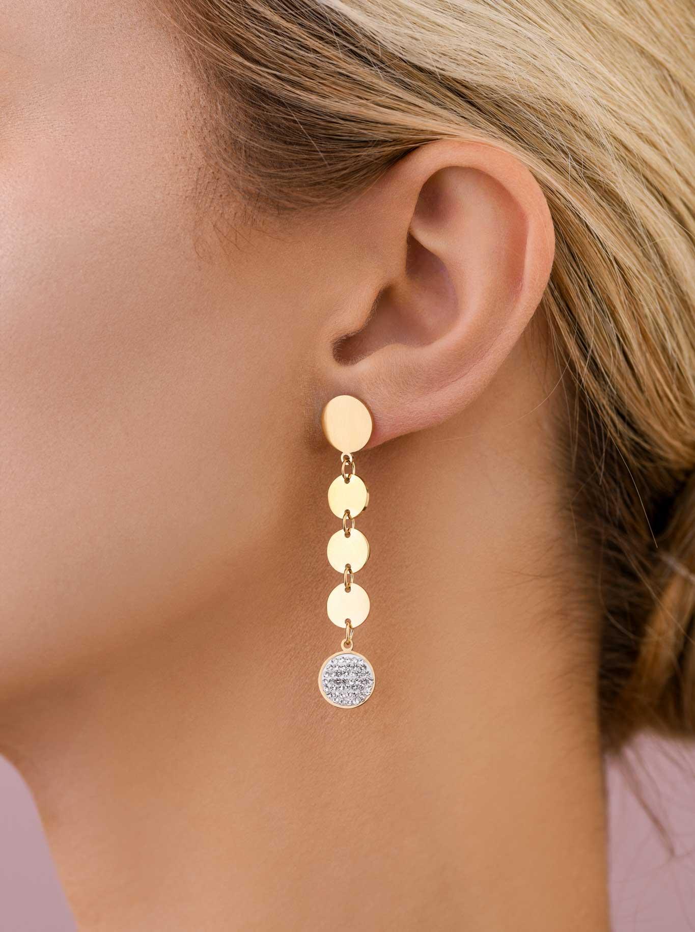 Kolczyki kółka, stal pozłacana S208272Z00