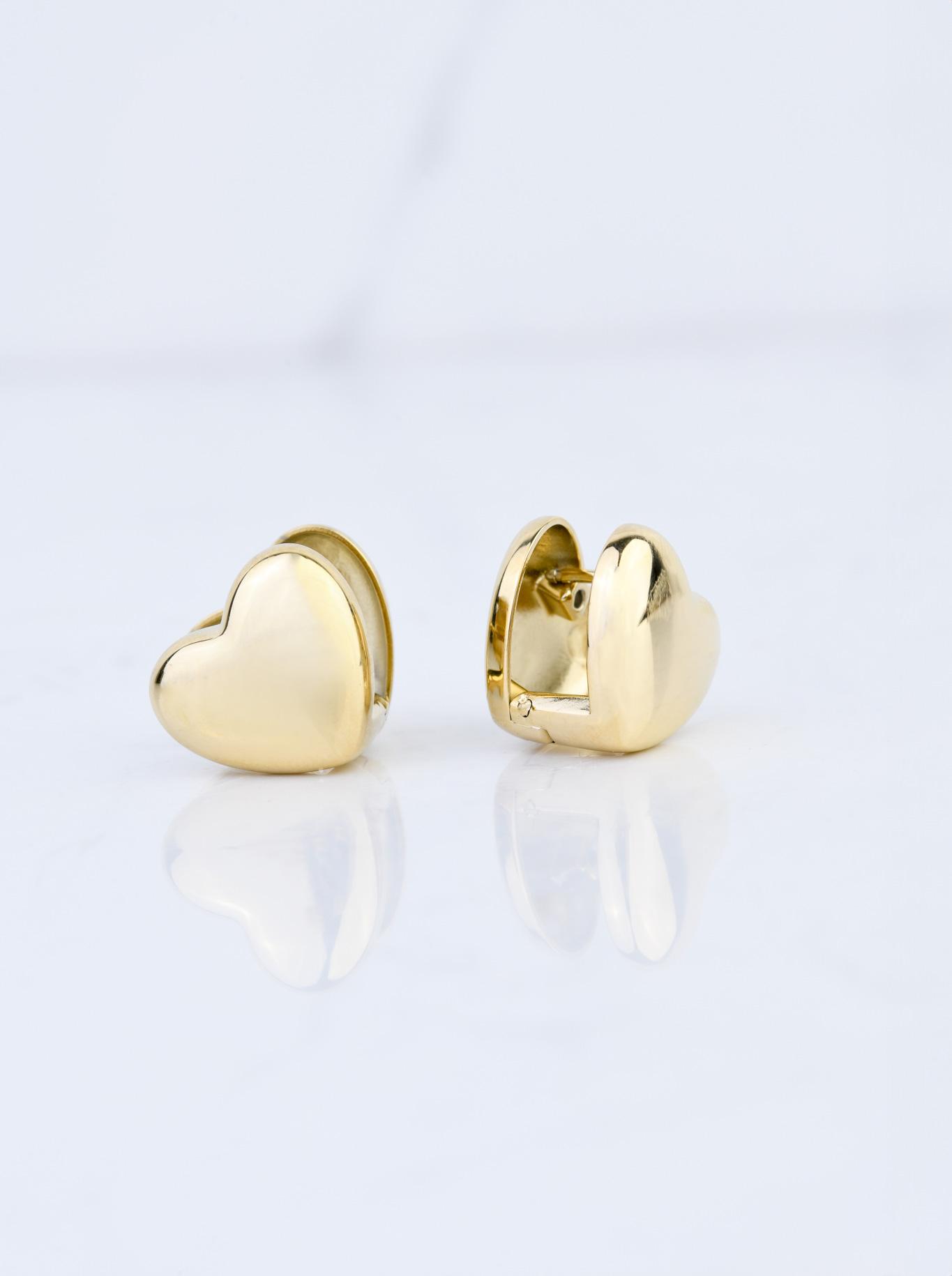Kolczyki serce, stal pozłacana S208254Z00