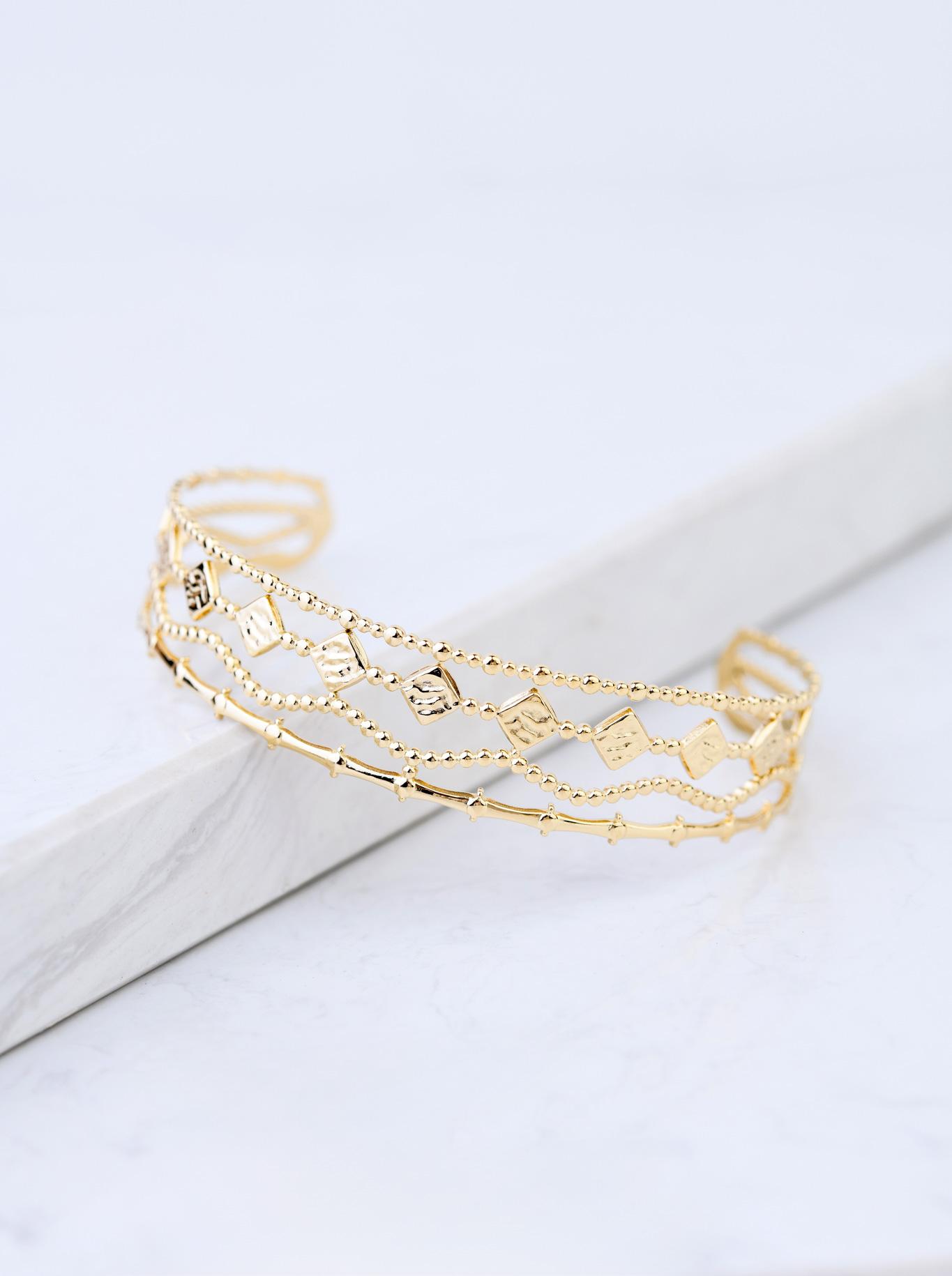 Bransoletka sztywna, stal pozłacana S109115Z00