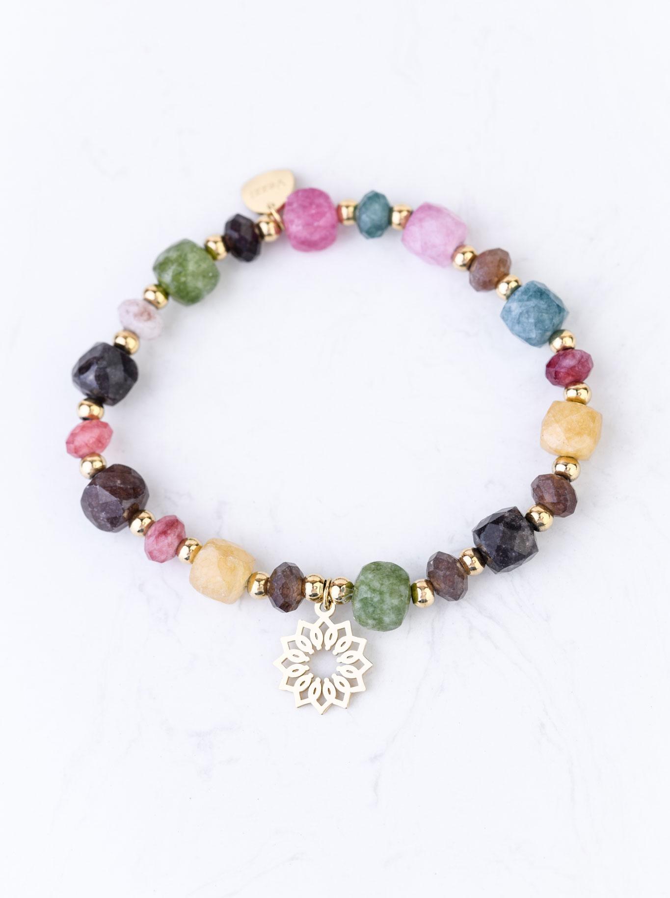 Bransoletka Rozeta Vezzi, Agat, stal pozłacana S108989Z00