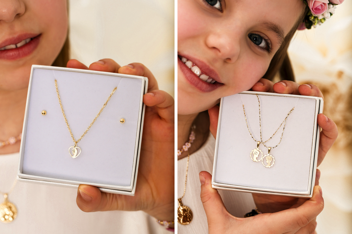 Medaliki na komunię dla dziewczynki