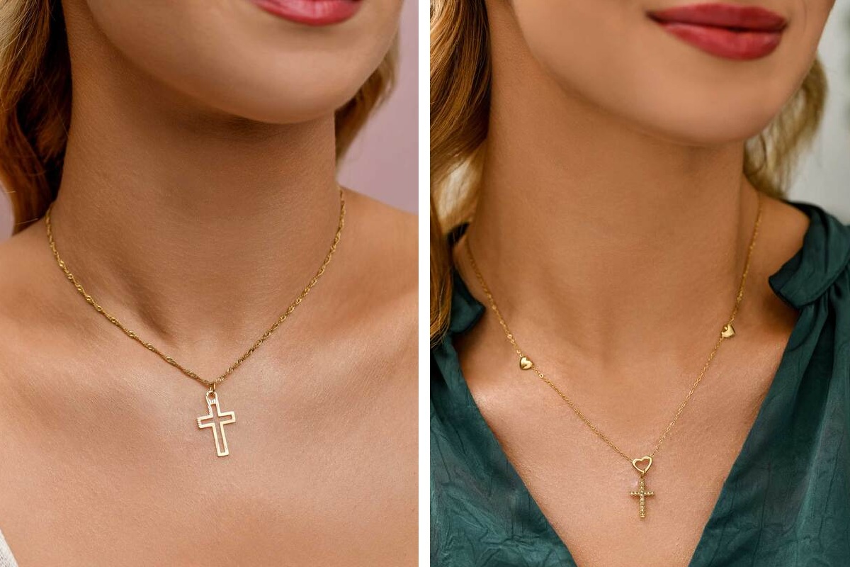 Symbol krzyża w biżuterii