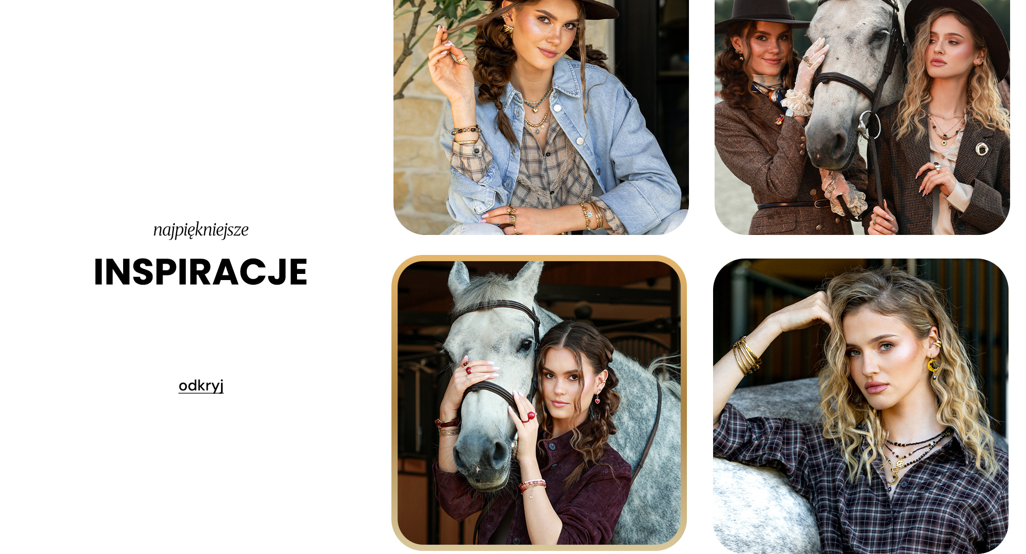 Modelki w różnych stylizacjach boho prezentują biżuterię VEZZI